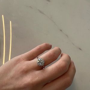 Diamond Floral Engagement Ring